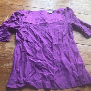 purple silk top